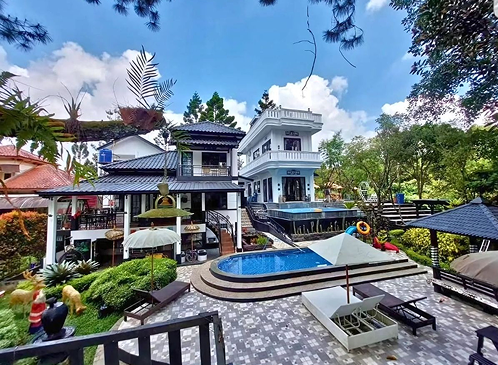 Villa Aesthetic 6 Kamar dengan Private Pool, Billiard & Mountain View